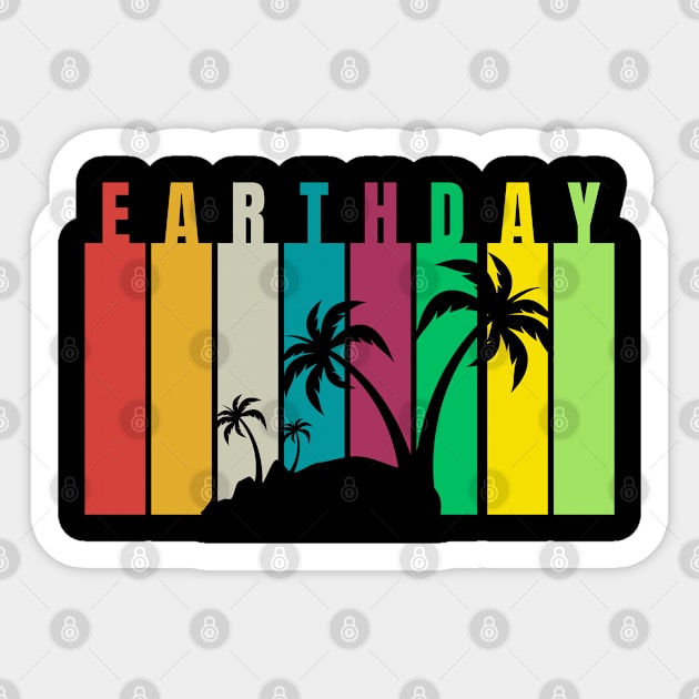 RETRO EARTH DAY Sticker by Lolane